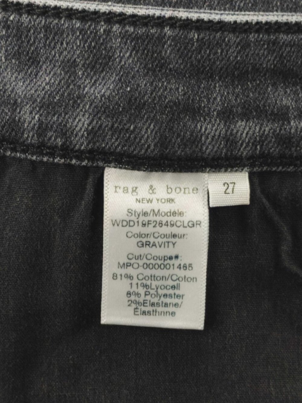 Rag & Bone Nina High Rise Ankle Flare Jeans 27 Gravity WDD19F2649CLGR - Picture 11 of 15